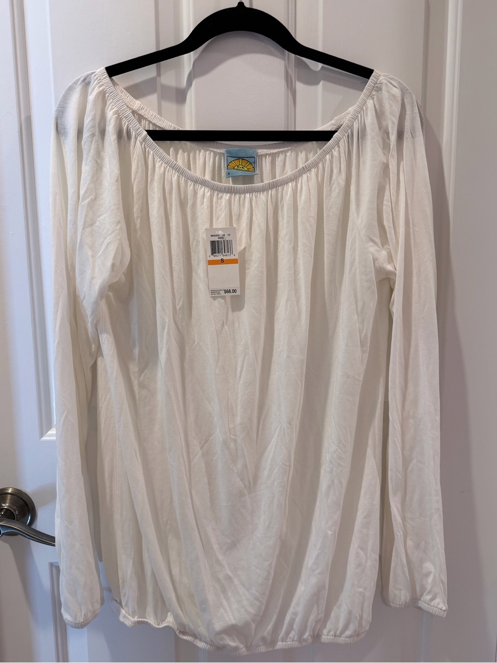 C&C California white relaxed peasant blouse- small